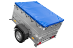 Pkw Anhänger Neu GARDEN TRAILER 150 KIPP mit zusätzlichen Bordwänden, Stützrad und blauer Flachplane-Neu – Bild 3