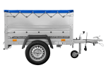 Pkw Anhänger Neu GARDEN TRAILER 150 KIPP mit zusätzlichen Bordwänden, Stützrad und blauer Flachplane-Neu – Bild 7