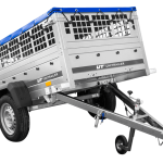 Pkw Planenanhänger GARDEN TRAILER 200 KIPP mit Laubgitteraufsatz, Stützrad, Flachplane und Planenträger-Neu