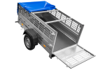 Pkw Planenanhänger GARDEN TRAILER 200 KIPP mit Laubgitteraufsatz, Stützrad, Flachplane und Planenträger-Neu – Bild 10