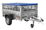 Pkw Planenanhänger GARDEN TRAILER 200 KIPP mit Laubgitteraufsatz, Stützrad, Flachplane und Planenträger-Neu – Bild 4