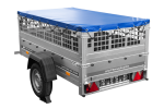 Pkw Planenanhänger GARDEN TRAILER 200 KIPP mit Laubgitteraufsatz, Stützrad, Flachplane und Planenträger-Neu – Bild 3
