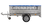 Pkw Transport Anhänger 230×125 Garden Trailer 230 KIPP mit Laubgitteraufsatz, blauer Flachplane, Planenträgern und Stützrad-Neu – Bild 6