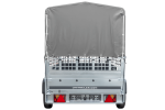 Planenanhänger 230×125 Garden Trailer 230 KIPP mit Laubgitteraufsatz, grauer Hochplane, Hochspriegel und Stützrad-Neu – Bild 3