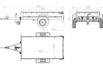 Tieflader Pkw Anhänger Garden Trailer 200 KIPP 200×106 cm 750 kg [mit Hochspriegel, Hochplane und Stützrad]-Neu – Bild 2