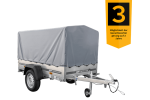 Tieflader Pkw Anhänger Garden Trailer 200 KIPP 200×106 cm 750 kg [mit Hochspriegel, Hochplane und Stützrad]-Neu – Bild 11
