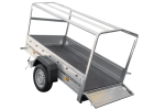 Tieflader Pkw Anhänger Garden Trailer 200 KIPP 200×106 cm 750 kg [mit Hochspriegel, Hochplane und Stützrad]-Neu – Bild 8