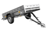 Anhänger mit faltbarer Deichsel GARDEN TRAILER 230 KIPP mit zusätzlichen Bordwänden, Stützrad und blauer Flachplane-Neu – Bild 17