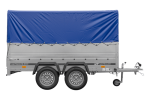 UNITRAILER GARDEN TRAILER 264/2 KIPP Doppelachsanhänger mit Stützrad, zusätzlichen Bordwänden, Spriegel und hoher Plane-Neu – Bild 7