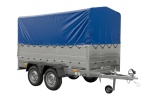 UNITRAILER GARDEN TRAILER 264/2 KIPP Doppelachsanhänger mit Stützrad, zusätzlichen Bordwänden, Spriegel und hoher Plane-Neu – Bild 9