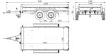 UNITRAILER GARDEN TRAILER 264/2 KIPP Doppelachsanhänger mit Stützrad, zusätzlichen Bordwänden, Spriegel und hoher Plane-Neu – Bild 2