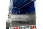 UNITRAILER GARDEN TRAILER 264/2 KIPP Doppelachsanhänger mit Stützrad, zusätzlichen Bordwänden, Spriegel und hoher Plane-Neu – Bild 11