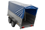 UNITRAILER GARDEN TRAILER 264/2 KIPP Doppelachsanhänger mit Stützrad, zusätzlichen Bordwänden, Spriegel und hoher Plane-Neu – Bild 10