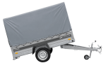 Ungebremster Anhänger 230×125 UNITRAILER FORCE 230 KIPP mit H-1100 Rahmen und grauer Hochplane-Neu – Bild 5