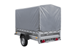 Ungebremster Anhänger 230×125 UNITRAILER FORCE 230 KIPP mit H-1100 Rahmen und grauer Hochplane-Neu – Bild 3