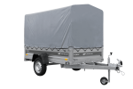 Ungebremster Anhänger 230×125 UNITRAILER FORCE 230 KIPP mit H-1100 Rahmen und grauer Hochplane-Neu – Bild 6
