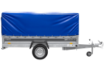 Ungebremster Anhänger 264×125 UNITRAILER FORCE 264 KIPP mit H-800 Spriegel und blauer Hochplane-Neu – Bild 9