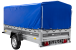 Ungebremster Anhänger 264×125 UNITRAILER FORCE 264 KIPP mit H-800 Spriegel und blauer Hochplane-Neu – Bild 4