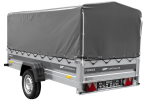 Ungebremster Anhänger 264×125 UNITRAILER FORCE 264 KIPP mit H-800 Spriegel und grauer Hochplane-Neu – Bild 4