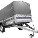 Ungebremster Anhänger 264×125 UNITRAILER FORCE 264 KIPP mit H-800 Spriegel und grauer Hochplane-Neu