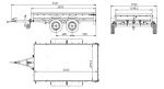 Zweiachsanhänger 264×150 UNITRAILER GARDEN 265/2 KIPP mit H-800 Rahmen und blauer Plane-Neu – Bild 2
