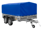 Zweiachsanhänger 264×150 UNITRAILER GARDEN 265/2 KIPP mit H-800 Rahmen und blauer Plane-Neu – Bild 7