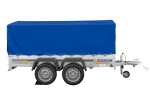 Zweiachsanhänger 264×150 UNITRAILER GARDEN 265/2 KIPP mit H-800 Rahmen und blauer Plane-Neu – Bild 6