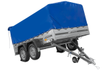 Zweiachsanhänger 264×150 UNITRAILER GARDEN 265/2 KIPP mit H-800 Rahmen und blauer Plane-Neu