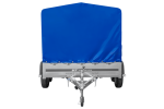 Zweiachsanhänger 264×150 UNITRAILER GARDEN 265/2 KIPP mit Rahmen H-1100 und blauer Plane-Neu – Bild 4