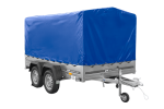 Zweiachsanhänger 264×150 UNITRAILER GARDEN 265/2 KIPP mit Rahmen H-1100 und blauer Plane-Neu – Bild 8