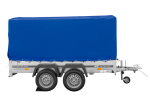 Zweiachsanhänger 264×150 UNITRAILER GARDEN 265/2 KIPP mit Rahmen H-1100 und blauer Plane-Neu – Bild 6