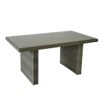 BELLAVISTA Canelli Dining Lounge Gartenmöbel Set 7 Sitzplätze Polyrattan Aluminium Grau – Bild 4