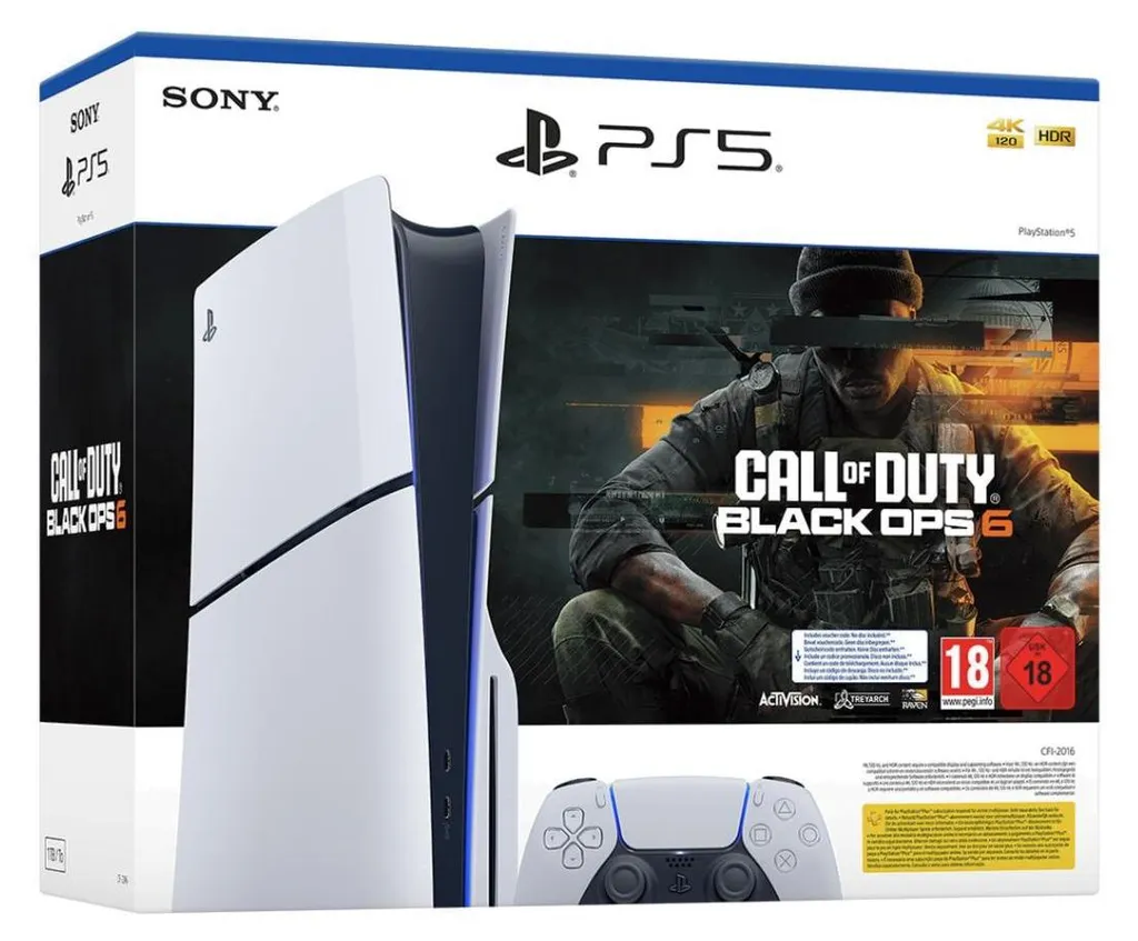 coffe Sony PlayStation 5 PS5 Slim Disc Edition 1TB Bundle inkl. Call of Duty Black Ops 6 | 4K | Blu-ray | Weiß – Bild 1